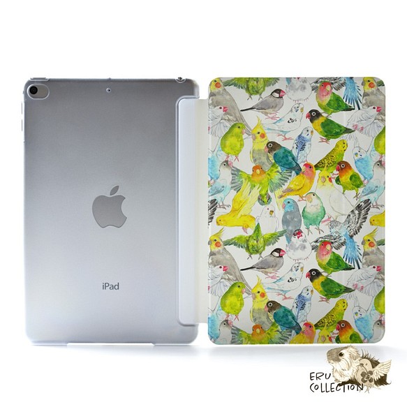 インコのiPad ケース iPadケース アイパッド カバー iPad Air5/Air4/Air3/Air2 鳥 1枚目の画像
