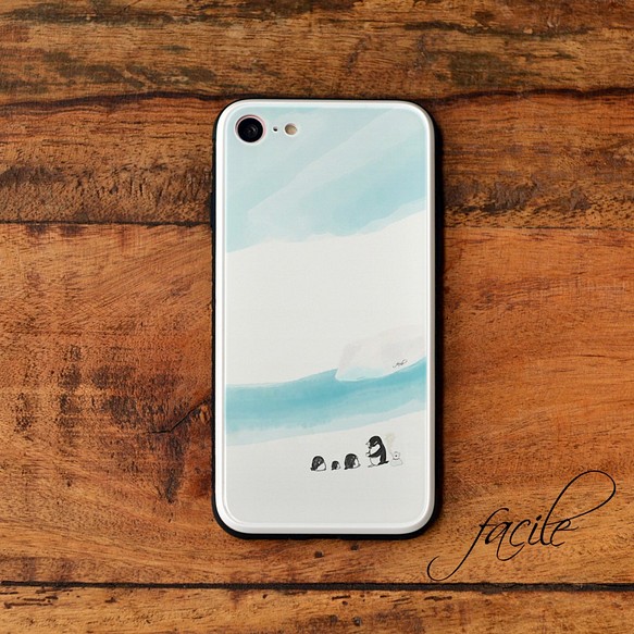 iPhone13 iPhone12 大幅にプライスダウン iPhoneSE2 iphone8 ペンギン 強化ガラス 名入れ 人気デザイナー iPhoneケース