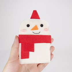✿可愛風雙層卡片套-紅圍巾雪人✿ 第1張的照片