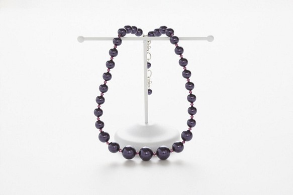 Purple Pearl Necklace（ピアスorイヤリングプレゼント付き） 1枚目の画像