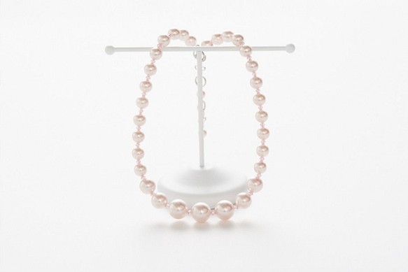 Pale Pink Pearl Necklace（ピアスorイヤリングプレゼント付き） 1枚目の画像