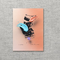 浮遊する筆触　【Layer 20352】　21x16㎝　アクリル/紙　額装 1枚目の画像