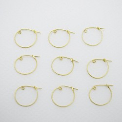 幸運魚系列-黃銅‧圓形耳扣耳環(一個) 第1張的照片