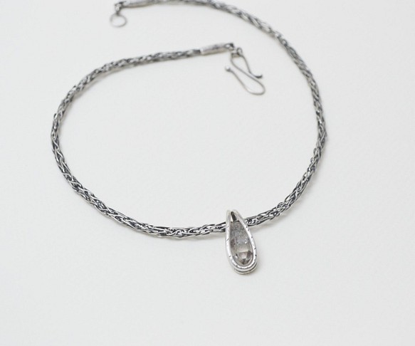 原石系列-權杖水晶‧手工編織鍊純銀項鍊 第1張的照片
