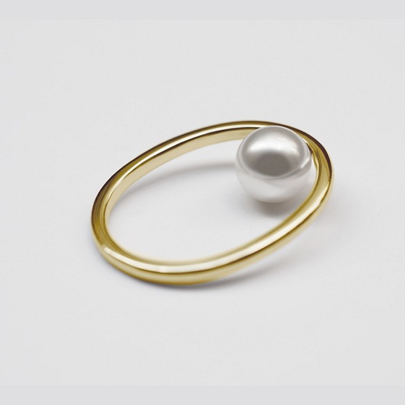 內珍珠環（SV925-GP） 第1張的照片