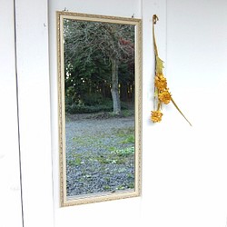 ウォールミラー・鏡　ボタニカルフレーム：ミディアム 1枚目の画像
