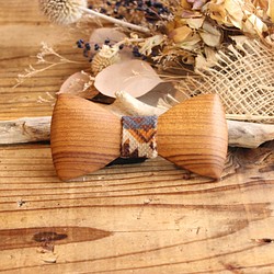 木製蝶ネクタイ　素材:チーク 1枚目の画像