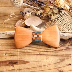 木製蝶ネクタイ　素材:チェリー 1枚目の画像