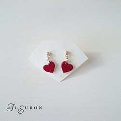 Small Heart Earrings（釘狀耳環）◆B Dye finish◆ 第1張的照片