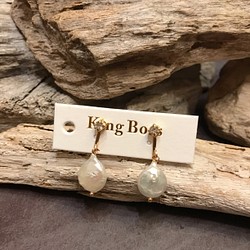 （冒牌老闆娘）Kingboss簡約天然珍珠貝耳環（20200807-4/5） 第1張的照片