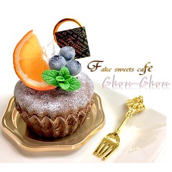 【メモスタンド】大人のカップケーキ／オレンジver. 1枚目の画像