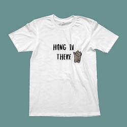 【Hang in There - GREY CAT】第２弾！しわくちゃTシャツ 1枚目の画像