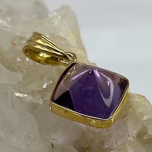 k18YG AU750 18金 アメシスト 1.84ct ペンダント ネックレス