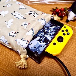 Nintendo Switch持ち運び用ポーチ・シマエナガ大 1枚目の画像