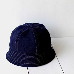 sample sale!! SAILOR HAT | WOOL c/#NAVY【59cm】 1枚目の画像