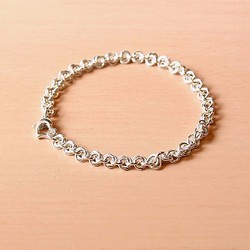 silver925＊フラワーリンク＊ブレスレット【銀】flower-linked bracelet silver950 1枚目の画像