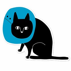 エリザベス黒猫ポストカード【8枚入り 1000円】 1枚目の画像