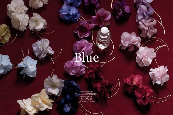 ◆【春季初讀】藍色系列【花朵耳環繡球繡球繡球】 第1張的照片