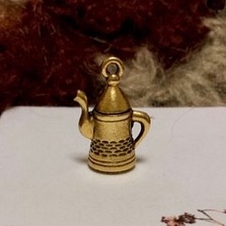 〇【數量有限】咖啡廳咖啡館魅力【鍋壺】美國錫製錫器黃銅 第1張的照片