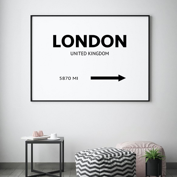 ポスター  【LONDON】選べる5サイズ　アートポスター　インテリア　北欧　 1枚目の画像