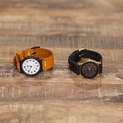 TS1《タイムセール中》Creema限定 SALE チプカシ レザー 革ベルト 腕時計 在庫限り 1枚目の画像
