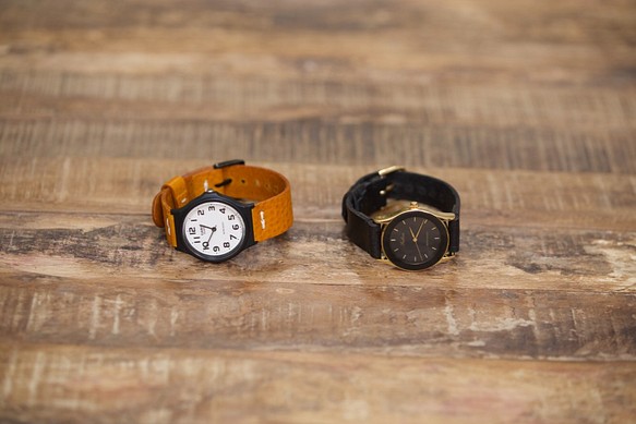 TS1《タイムセール中》Creema限定 SALE チプカシ レザー 革ベルト 腕時計 在庫限り 1枚目の画像