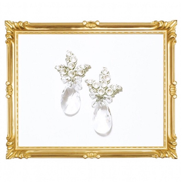 ブライダル リーフピアス/ イヤリング Bridal Leaf pierces/earrings 1枚目の画像