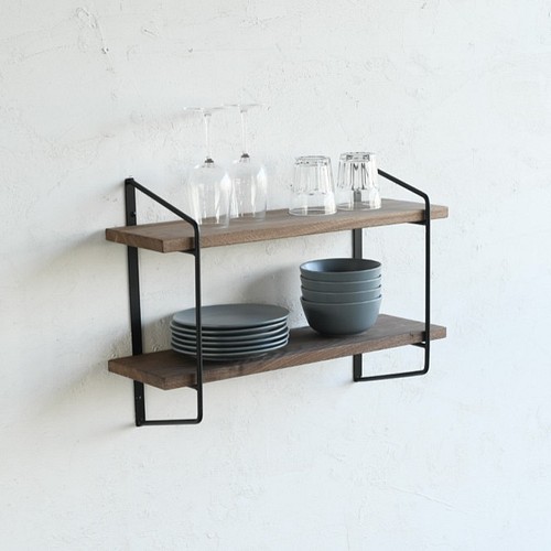 WALL RACK set - Walnut（W600) / ウォールラック 収納 棚・シェルフ