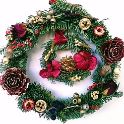 【歐式華麗聖誕 乾燥花圈(環)】華麗款 第1張的照片