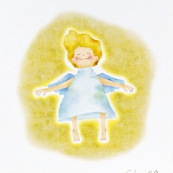 【天使のポストカード】B.天上に浮かぶ天使（4枚セット） 1枚目の画像