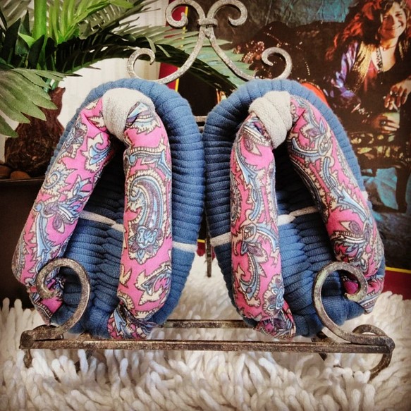 *布大象半腳（Ashinaka）佩斯利圖案保健品涼鞋 第1張的照片