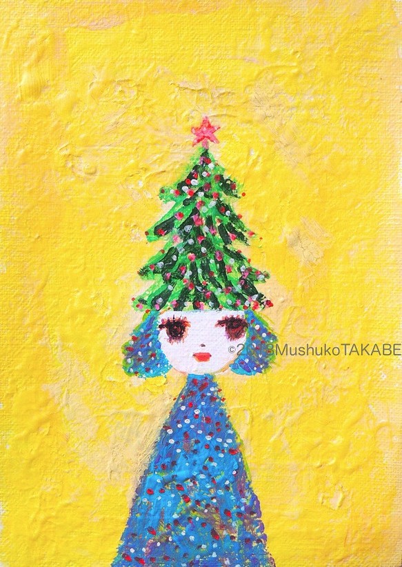 &lt;我是一棵樅樹&gt;＃original picture＃art #happy＃Christmas tree＃girl＃t 第1張的照片