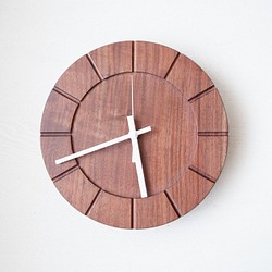 木の時計01(Φ240) No19 | ウォールナット 1枚目の画像