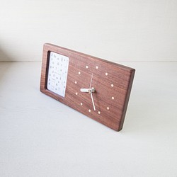 木の時計&フォトフレーム | ウォールナット No35 1枚目の画像