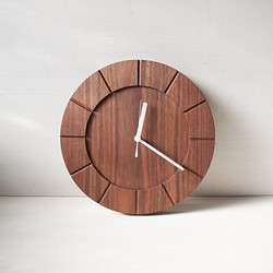 木の時計01(Φ300) No2 | ウォールナット 1枚目の画像