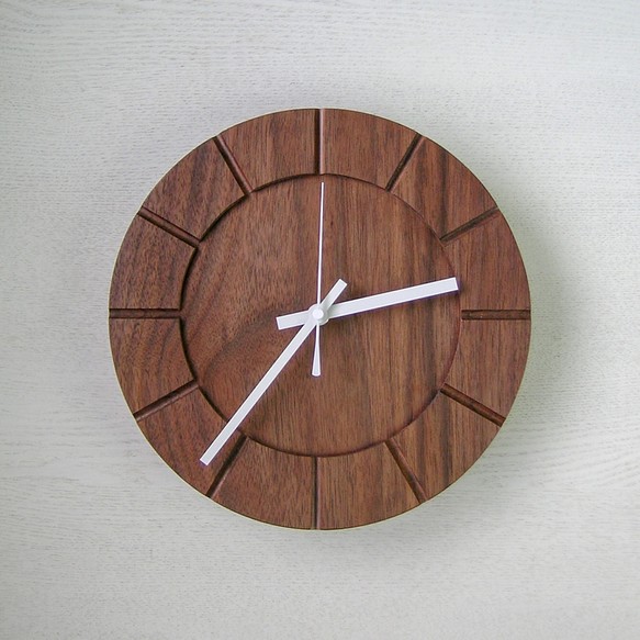 木の時計01(Φ240) No29 | ウォールナット 1枚目の画像