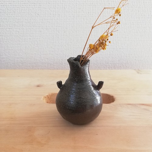 ブルーのピッチャー 【酒器 花入れ 手仕事 和 陶器 宇宙】 一輪挿し