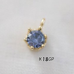 bm116 /魅力頂藍·k18gp金CZ（2個） 第1張的照片