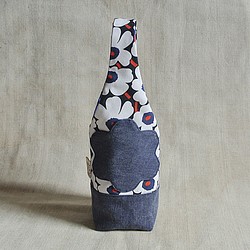 罌粟藍底白花-水壺袋/保溫杯袋/傘袋 第1張的照片