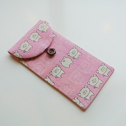 可愛小豬粉紅布作紅包袋 第1張的照片