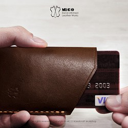 MICOクレジットカードセット/カードは、お金/ビジネスカードホルダー/財布/小さな財布（アンバー）を設定し、[カスタムオーダー 1枚目の画像