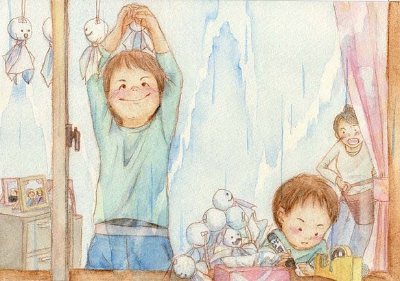 だけどね、その結束と達成感。（水彩イラスト原画）