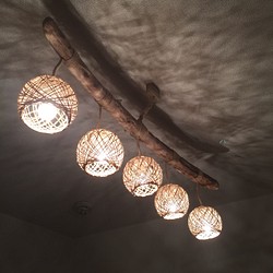 流木 天井照明 シーリングライト ペンダントライト インテリア 1枚目の画像