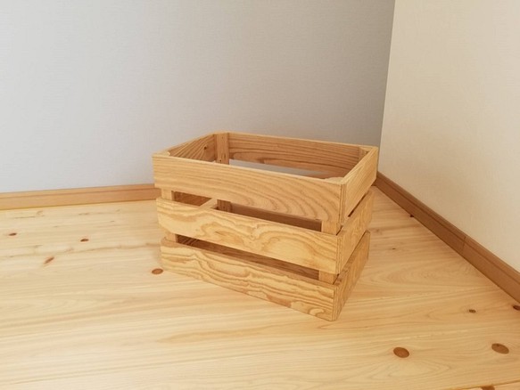 【アウトレット送料無料】ニレのボックス・収納・木箱・無垢材 1枚目の画像