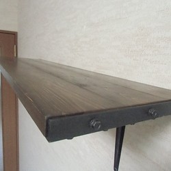 棚板（特典付き）　シェルフ 男前 家具 インテリア ＤＩＹ アイアン 木材　 (120ｃｍ） 1枚目の画像