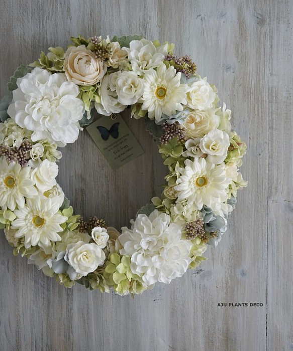 Wreath ~WHITE~ 31.5cm（造花） www.disdukcapil.paserkab.go.id