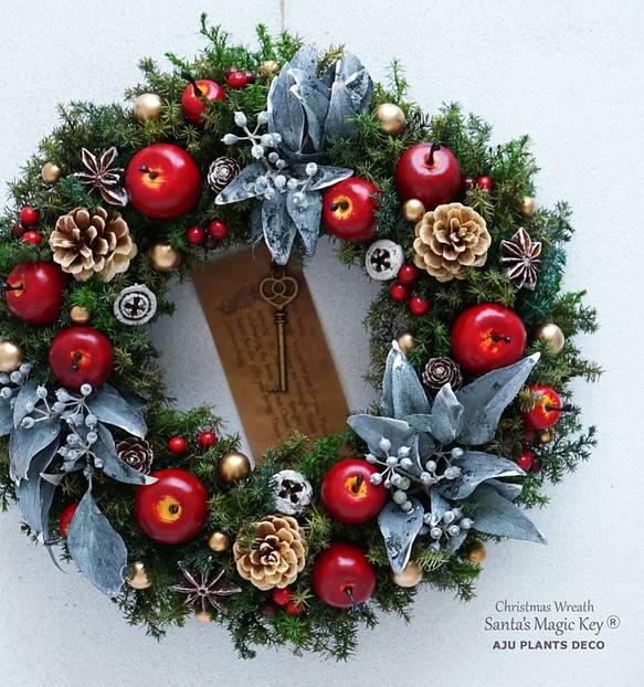 クリスマスリース(0619)～Santa's Magic Key(R)～　30cm 1枚目の画像