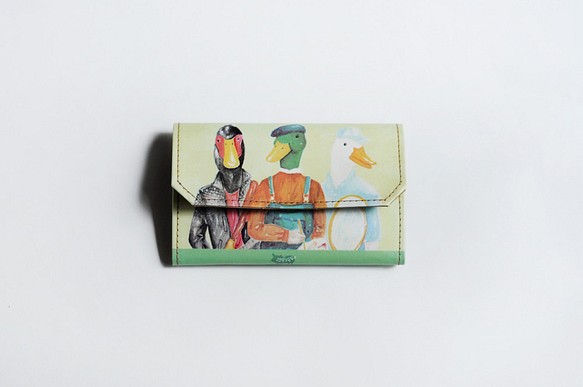 防水加工紙カード・小銭入れ -紙財布-カモの親友Duck Good Friends 1枚目の画像