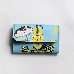 1983ER小紙包 卡片夾 零錢包-貓老闆的下雨天 第1張的照片