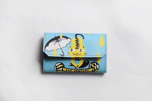 1983ER小紙包 卡片夾 零錢包-貓老闆的下雨天 第1張的照片